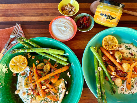 Hot Honey Roasted Carrots & Gnocchi with Whipped Ricotta - OMGhee