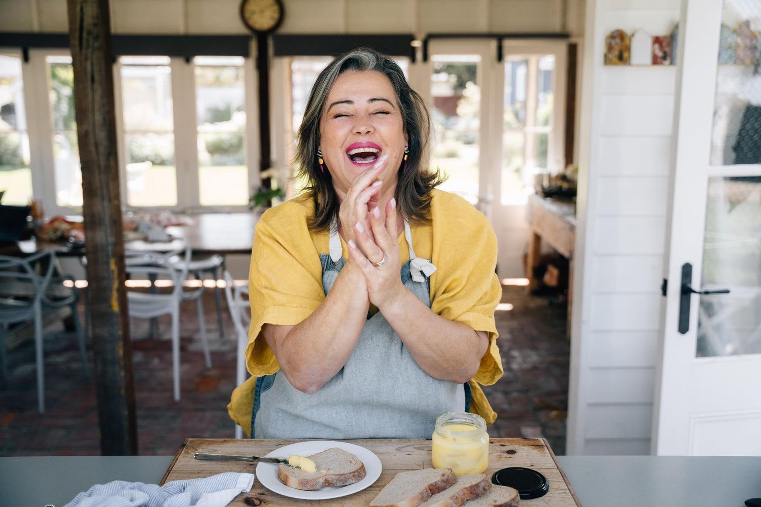 omghee founder Lisa enjoying pure ghee