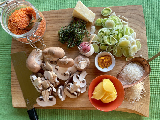 Mushroom & Red Lentil Risotto