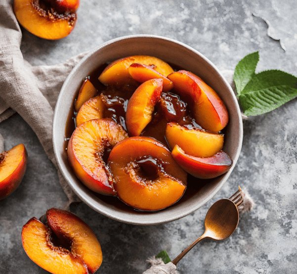 Caramelised Peaches and Ghee Recipe - OMGhee