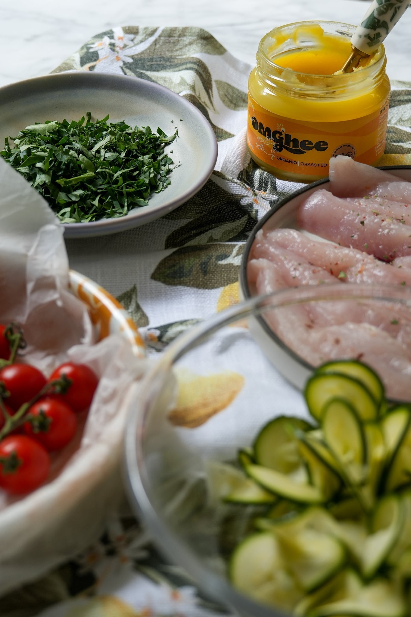 Lemon and Garlic Fish cooked in OMGhee Ingredients
