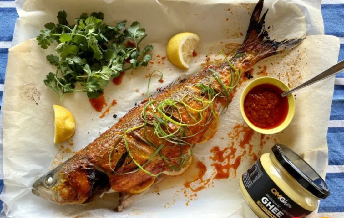 Roast Fish with Spicy Miso Ghee - OMGhee