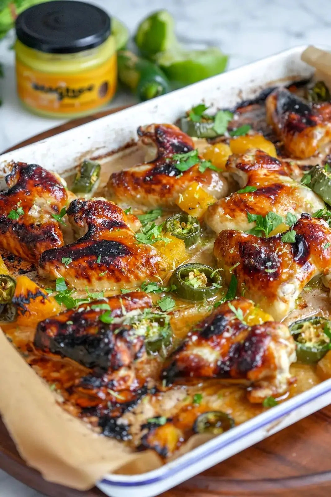 Sticky Pineapple & Jalapeño Chicken Wings