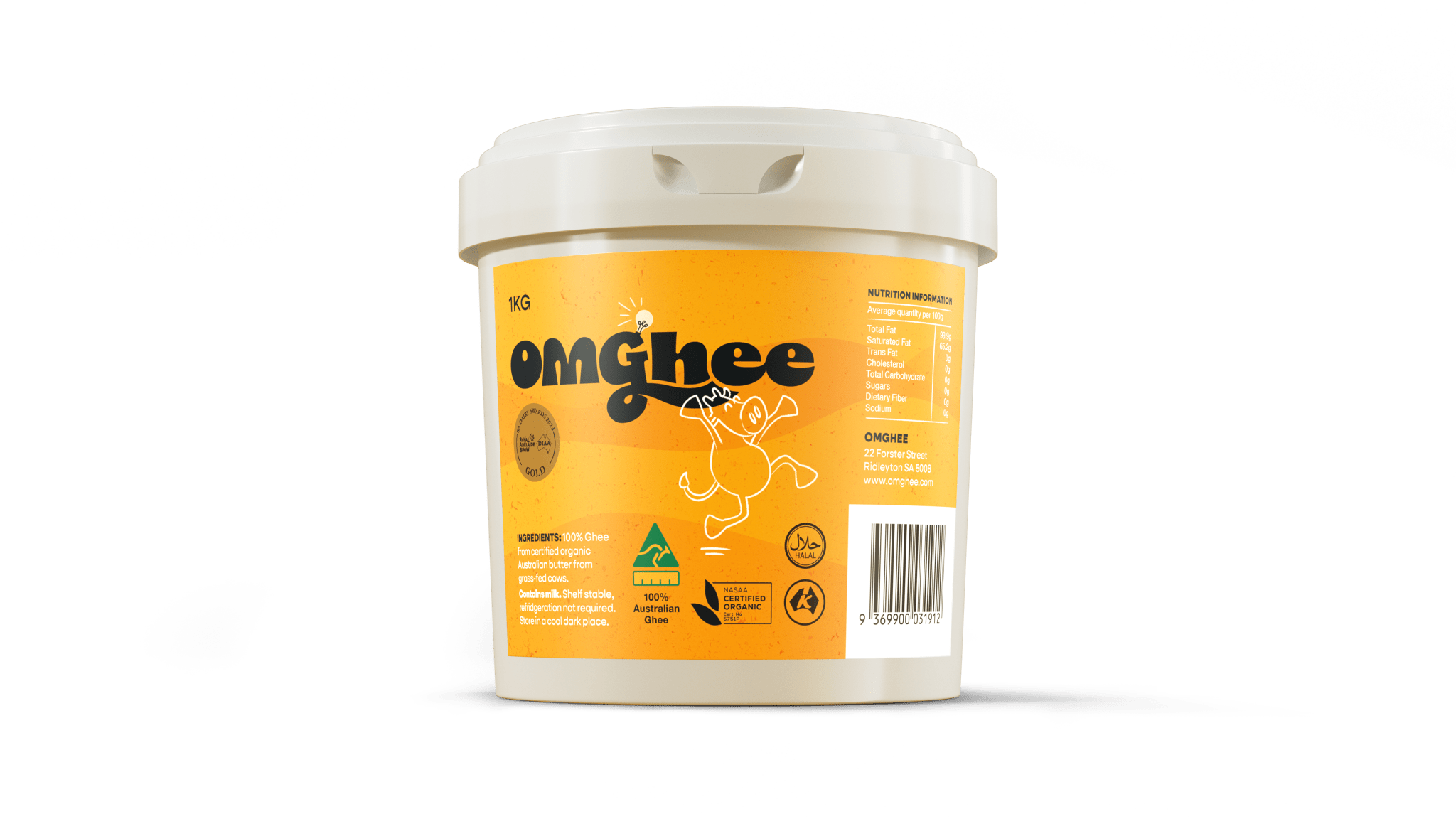 Bulk Organic Grassfed OMGhee - 1kg - OMGhee